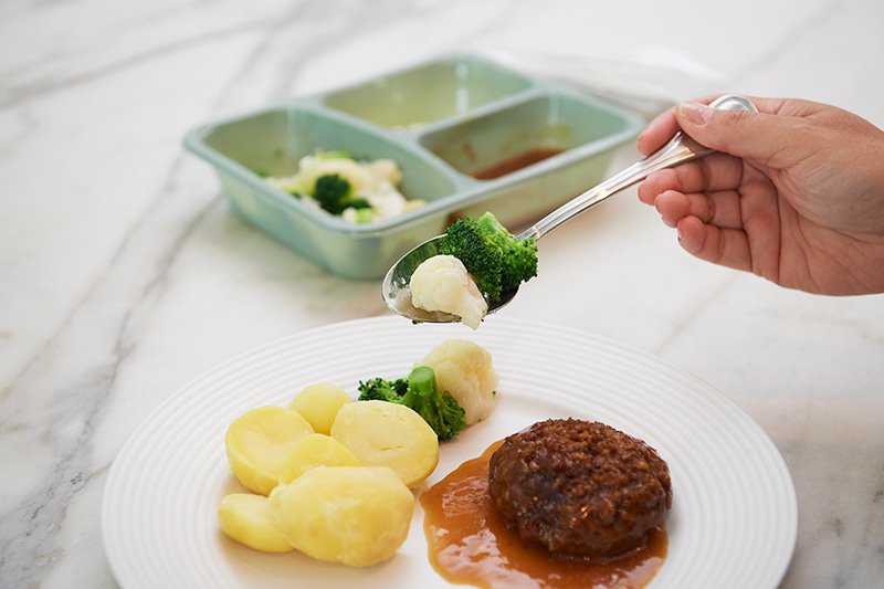 Stap 5 maaltijd bereiden: maaltijd opscheppen en genieten